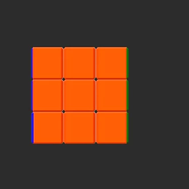 3D Low Poly Rubik's Cube Model 3D model image 1 