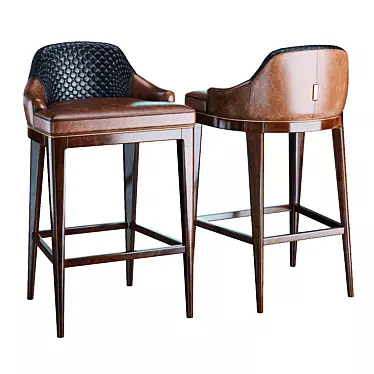 Elegant Mindel Bar Chair 3D model image 1 