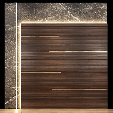 Modern Panel 69: Stylish Wall Décor 3D model image 1 