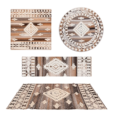 Versatile Rug Set: 8 Designs 3D model image 1 