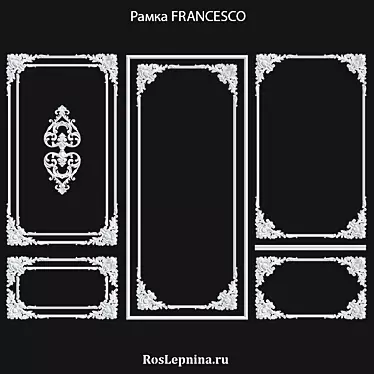Elegant FRANCESCO Frame Set by RosLepnina 3D model image 1 