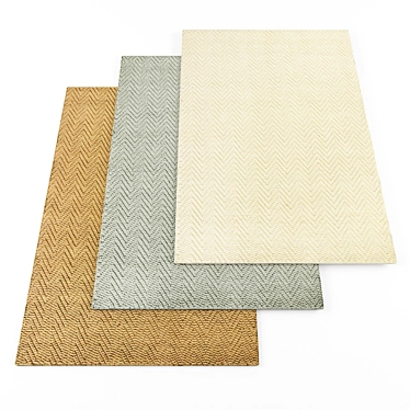 Herringbone Rugs: High-Resolution Collection 3D model image 1 