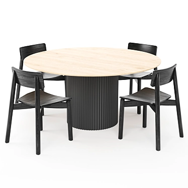 Mimi Dining Table Set 3D model image 1 