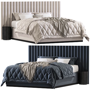 Luxury Peyton Beds: Modern, Stylish, and Comfortable 3D model image 1 