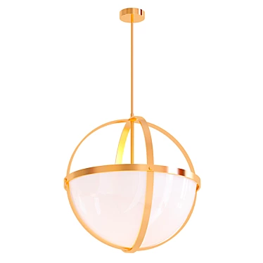 Modern Three Light Pendant 3D model image 1 