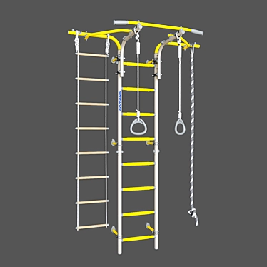 Swedish Wall ROMANA S6 Karusel: Wall-Mounted Massage Step 3D model image 1 