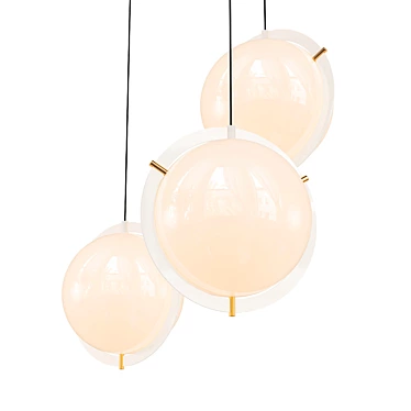 Sleek Shell Pendant Light 3D model image 1 