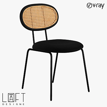 Rattan Metal Chair: LoftDesigne 3512 3D model image 1 
