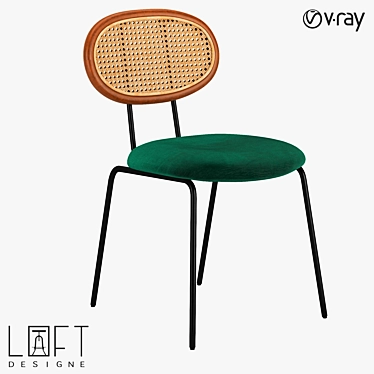 Modern Rattan Chair | LoftDesigne 3802 3D model image 1 