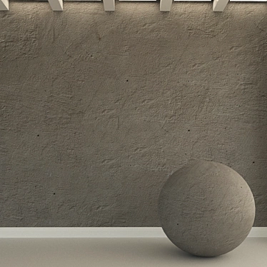 Vintage Concrete Wall Texture 3D model image 1 