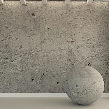 Decorative Old Plaster Concrete Wall 3D model image 1 