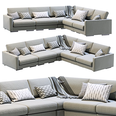 Flexform Magnum L-Shaped Sofa 3D model image 1 