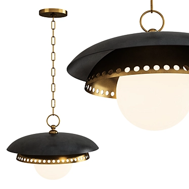 Sleek Herkimer Pendant Light 3D model image 1 