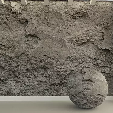 Vintage Concrete Wall Texture 3D model image 1 