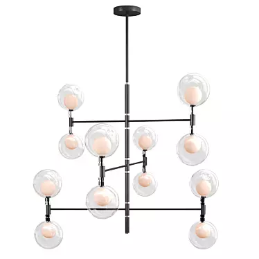 Postmodern Glass Pendant Lamp 3D model image 1 