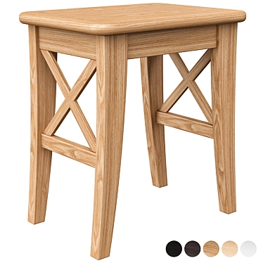 Ingolf Stool - Classic White Seating 3D model image 1 