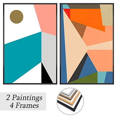Gallery Collection: Set of 2 Wall Paintings 3D model image 1 