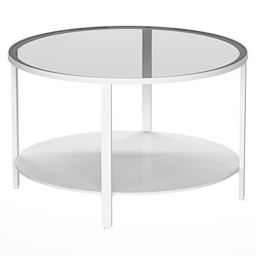 Sleek Glass Coffee Table 3D model image 1 
