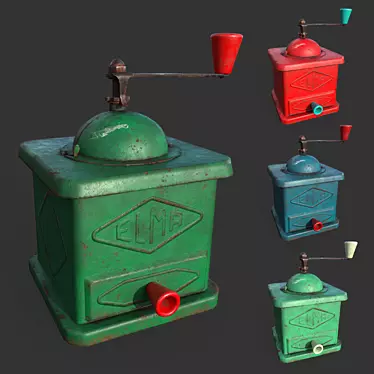 Retro Coffee Grinder: Vintage Charm 3D model image 1 