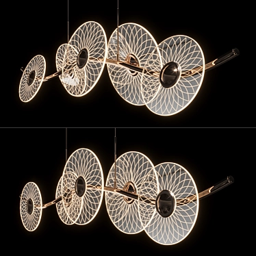 Flower Petal LED Lamp 3D model image 1 