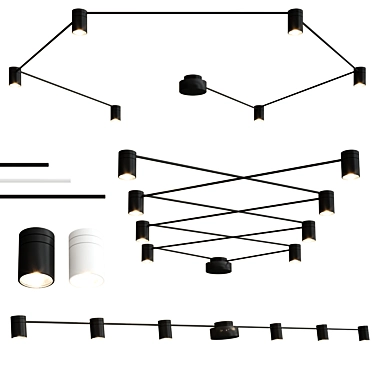 Dynamic LED Ceiling Lamp, PIVOT 3D model image 1 