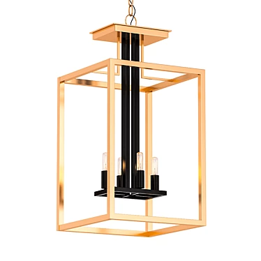 Quadra Modern Chandelier 3D model image 1 