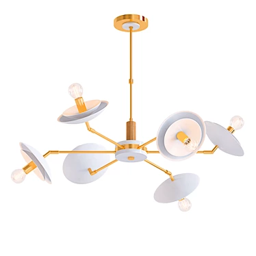 Sleek Saucer Lighting Fixture 3D model image 1 