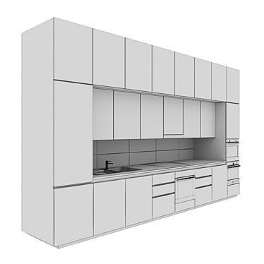 Corona Redner 5: Stylish Kitchen Design 3D model image 1 