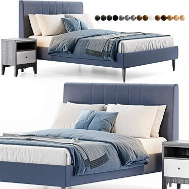 Elegant IKEA IDANAS Bed: Stylish Design & Superior Comfort 3D model image 1 