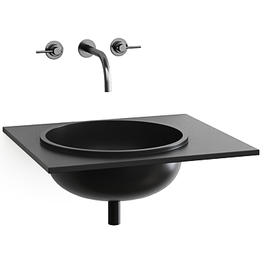 RISE Inset Washbasin: Sleek and Stylish 3D model image 1 