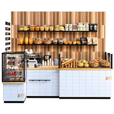 Delicious Bakery Delights: Croissants, Buns, Desserts & More 3D model image 1 