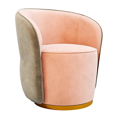 Ebe Contemporary Armchair: Sleek Design & Superior Comfort 3D model image 1 