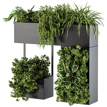 Wall-Mounted Plant Box: Bring Nature Indoors 3D model image 1 
