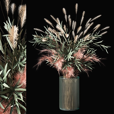 Eternal Blooms Dried Flower Bouquet 3D model image 1 