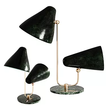 Elegant Swan Droid Table Lamp 3D model image 1 