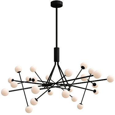 Elegant Moto LED Chandelier 3D model image 1 