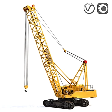 Durable DEK-361 Crawler Crane 3D model image 1 