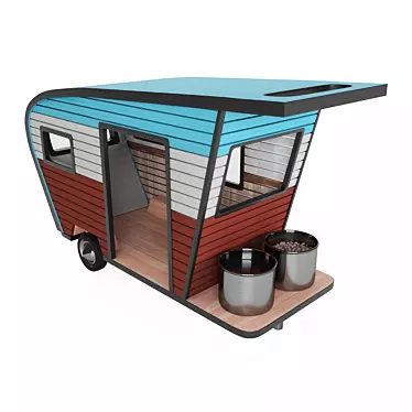 Title: Vintage-inspired Pet Trailers: Customizable & Stylish 3D model image 1 