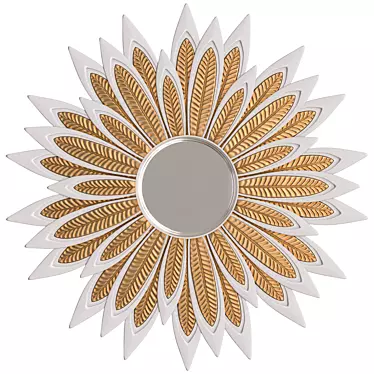 Marzorati Flora 36 Leaf Mirror: Exquisite Handcrafted Italian Design 3D model image 1 