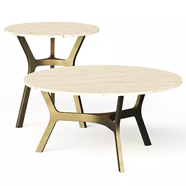 Modern Elke Round Coffee Tables 3D model image 1 