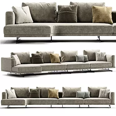 Elegant HORIZON Sofa by Frigerio 3D model image 1 