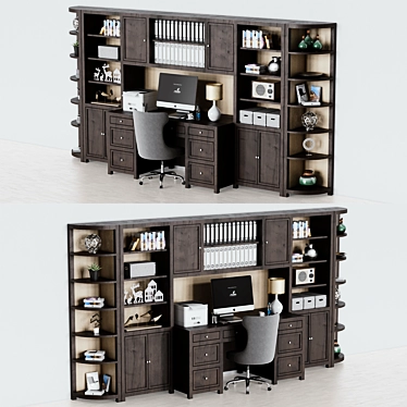 Executive Office Furniture Set 3D model image 1 