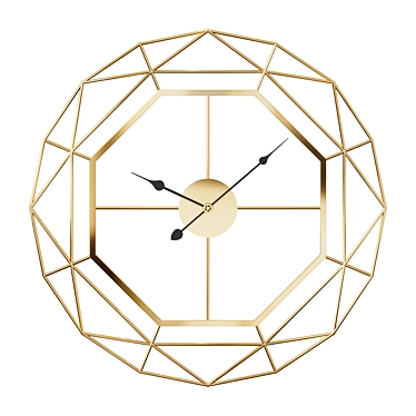 Golden Atlas Wall Clock 3D model image 1 