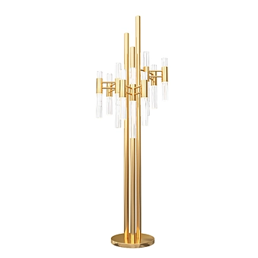 Crystal Cascade Floor Lamp 3D model image 1 