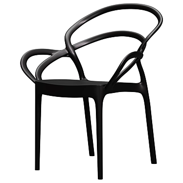 MILA Resin Outdoor Dining Chair 3D model image 1 