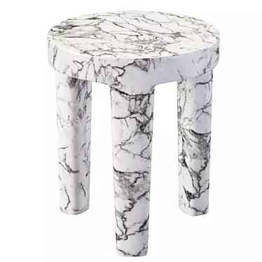 Kelly Wearstler Tribute Stool: Elegant & Compact 3D model image 1 