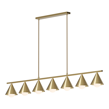 Jensy 7 Brass Pendant Lamp 3D model image 1 