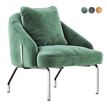 Modern Bahia Armchair: Stylish Comfort for Every Home 3D model image 1 