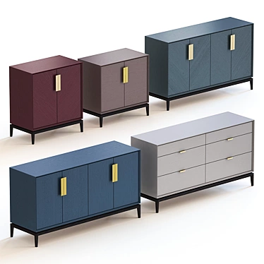 Stylish "Fine" Chests of Drawers 3D model image 1 