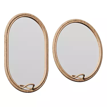 Lasso Wall Mirror with Hook 3D model image 1 